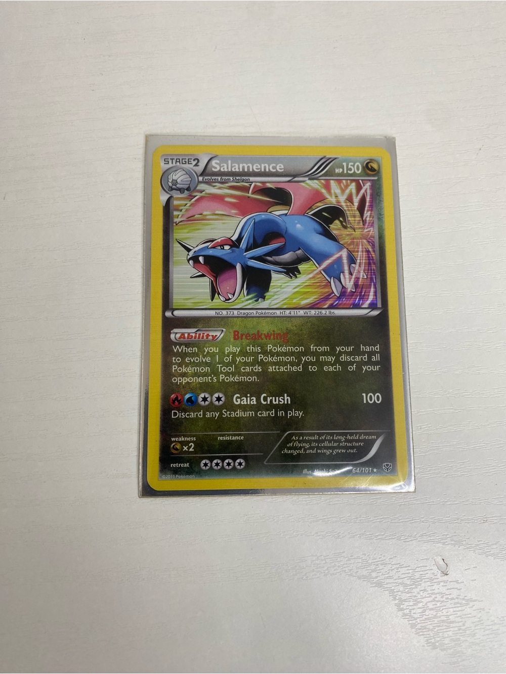 Salamence 64/101 B&W Plasma Blast Holo Pokemon Card